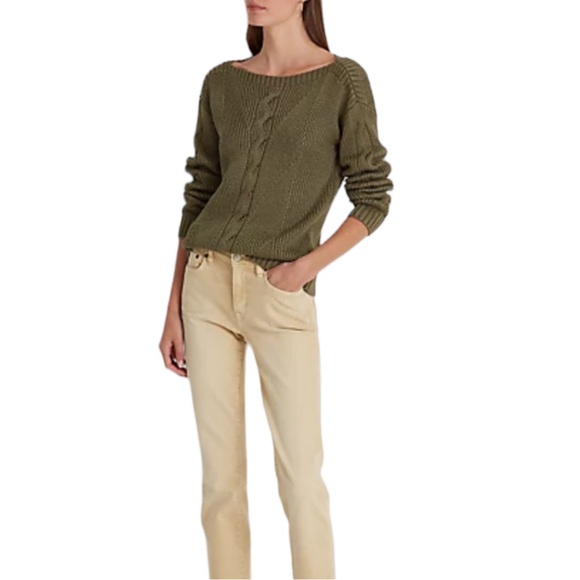 NWT Ralph Lauren Cable-Knit Cotton-Blend Sweater - Picture 3 of 14